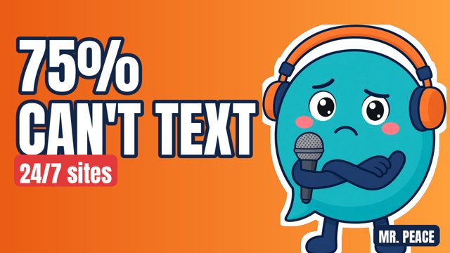 Thumbnail draft: 75% can't text